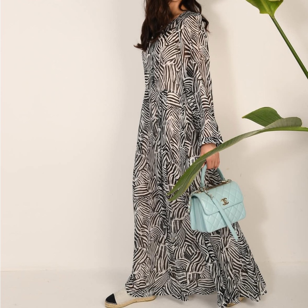 MISSONI Zebra-print crepe de chine maxi dress Size IT40 US 4